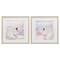 Stupell Industries Be Brave & Kind Pastel Swan 2pc Framed Print Under Glass Set, design by Kim Allen
